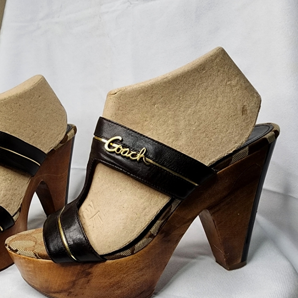 Coach Jonah Wood Platform Sandal